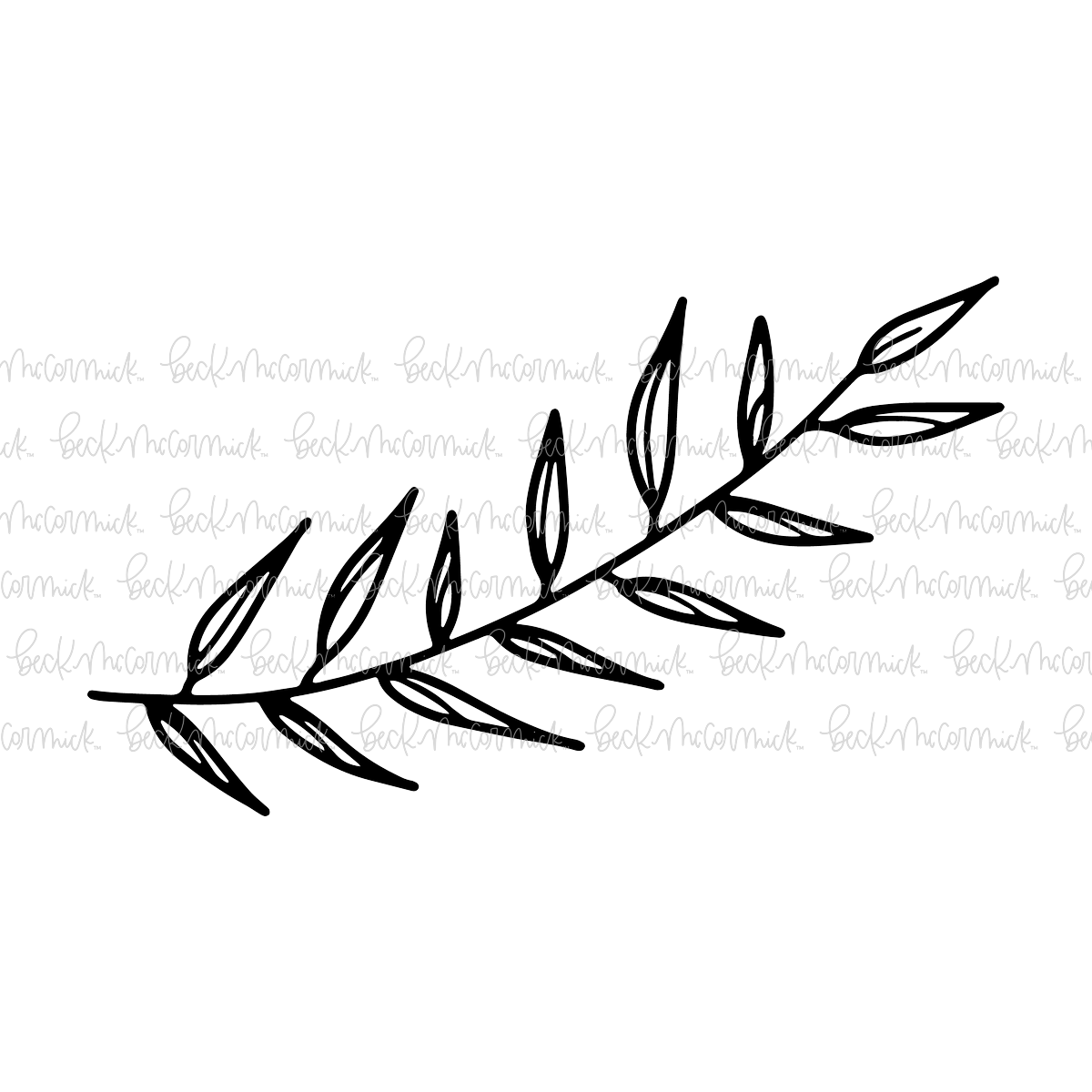 Laurel Branch 20 - Botanical SVG