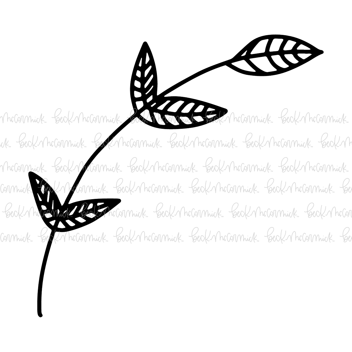 Laurel Branch 4 - Botanical SVG