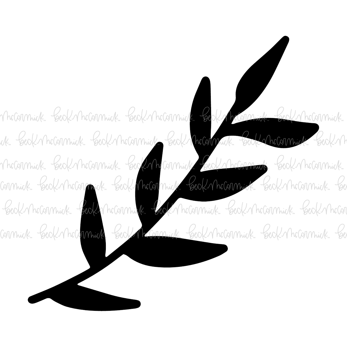 Laurel Branch 5 - Botanical SVG