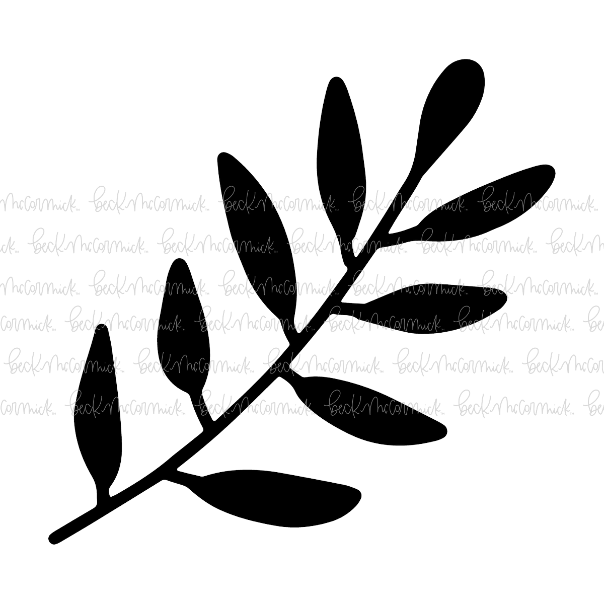 Laurel Branch 8 - Botanical SVG