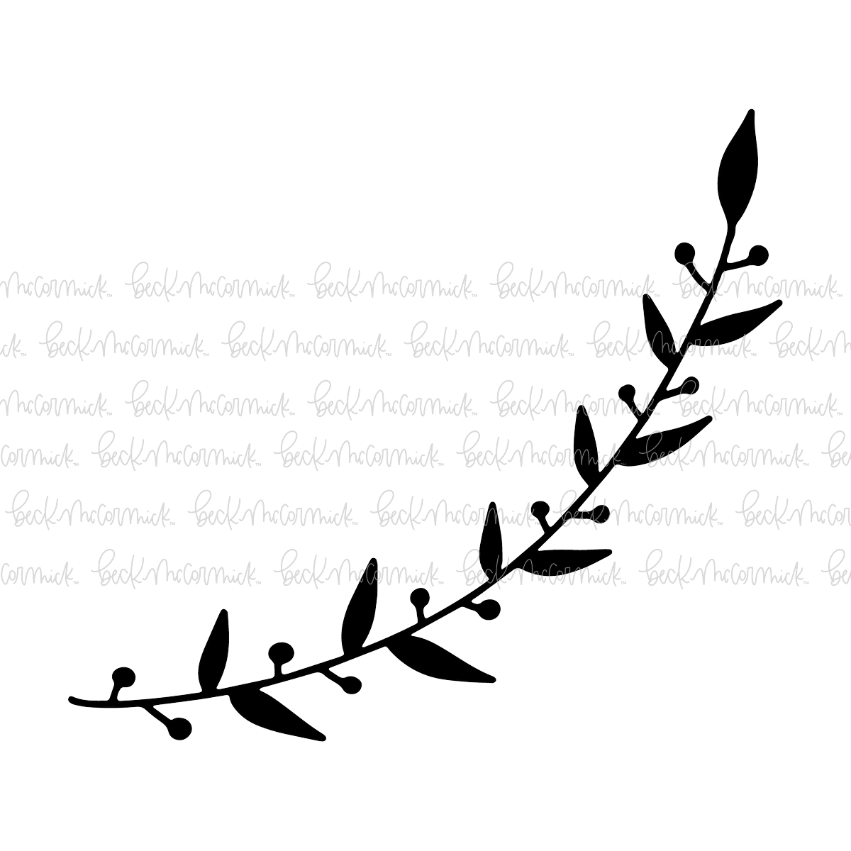 Laurel Branch 9 - Botanical SVG