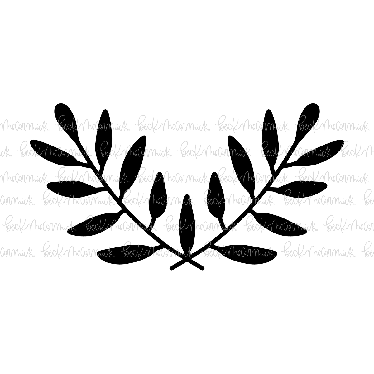 Leafy Laurel5 - Botanical SVG