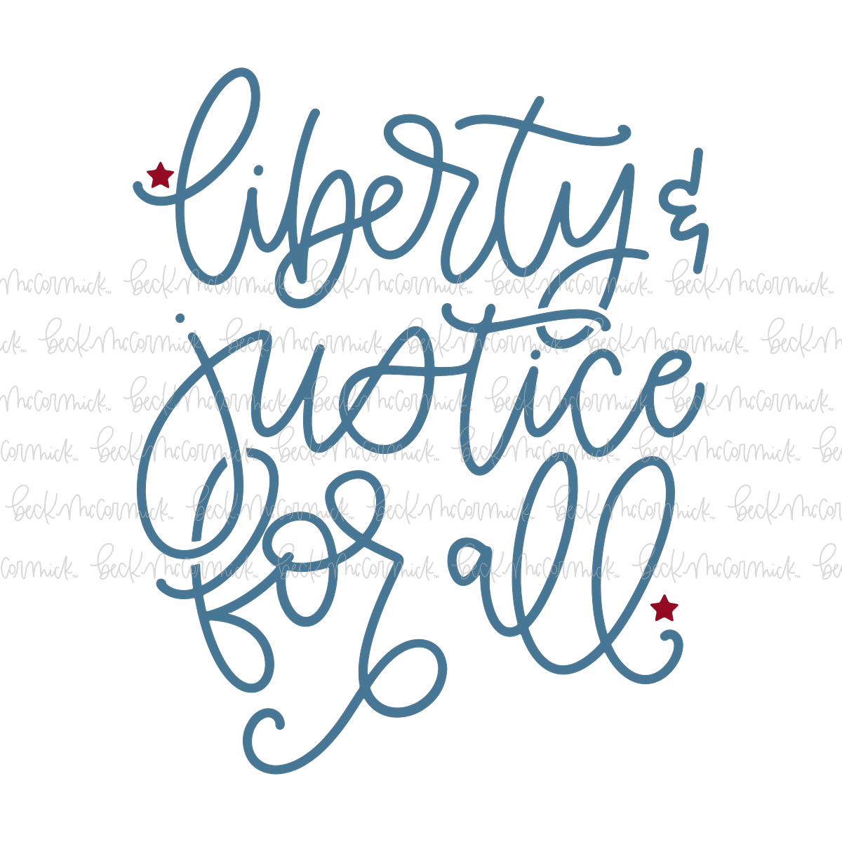 Liberty And Justice For All - Fourth of July SVG File