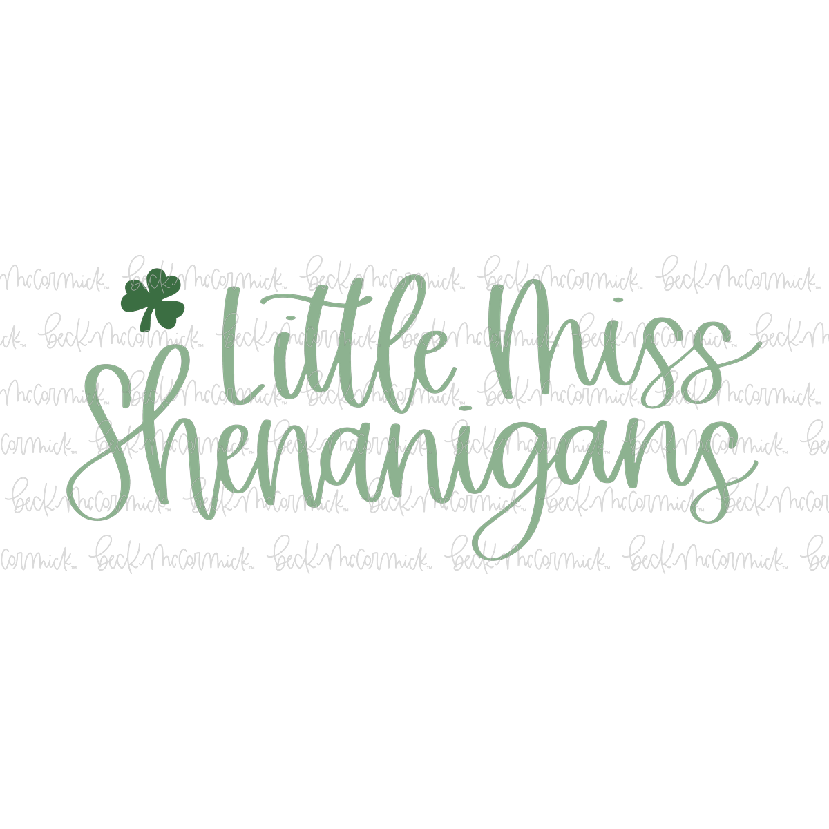 Little Miss Shenanigans - St. Patrick's Day SVG File