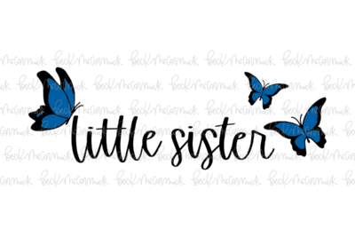 Little Sister Butterflies - Family SVG File
