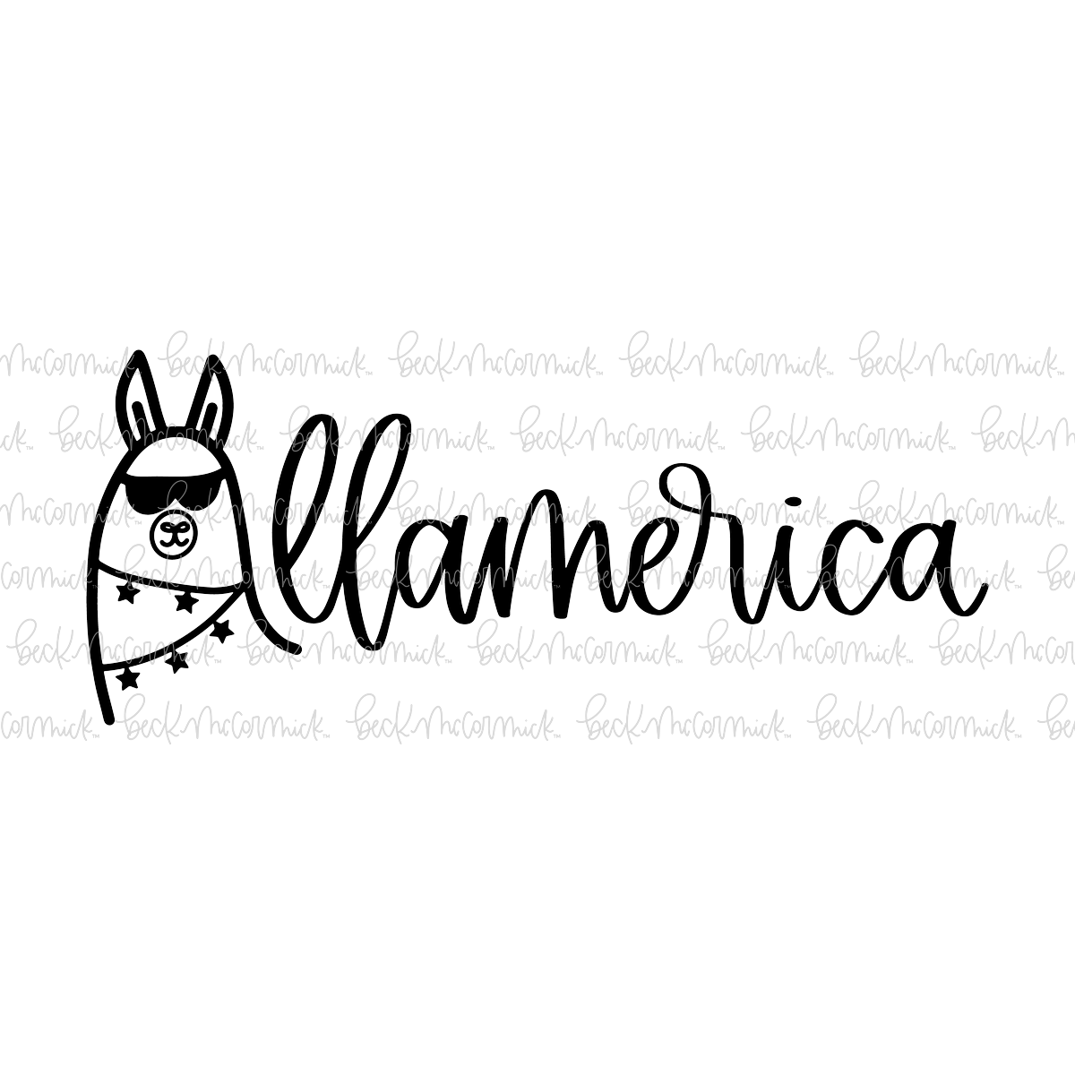 Llamerica - Fourth of July SVG File