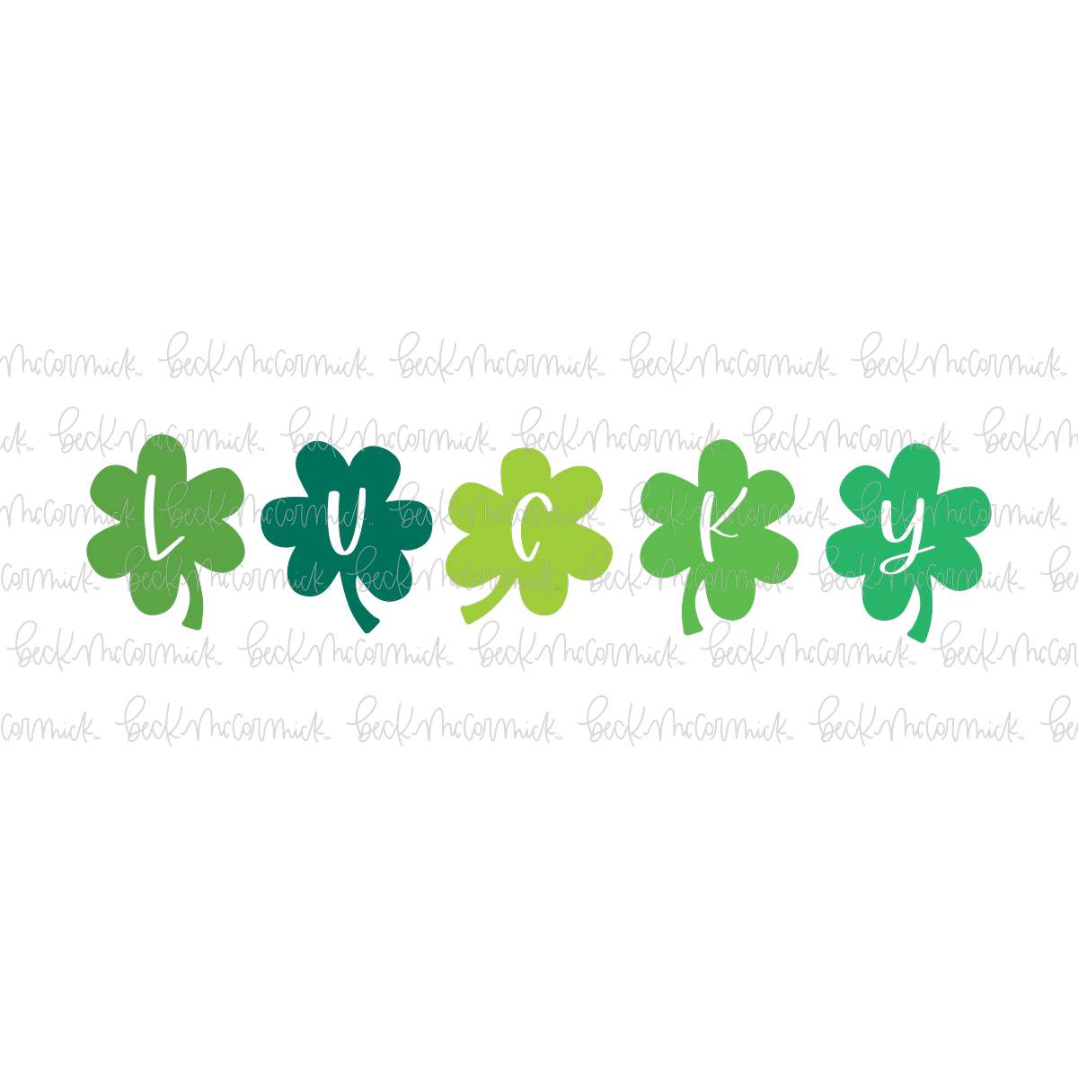 Lucky In Shamrocks - St. Patrick's Day SVG File