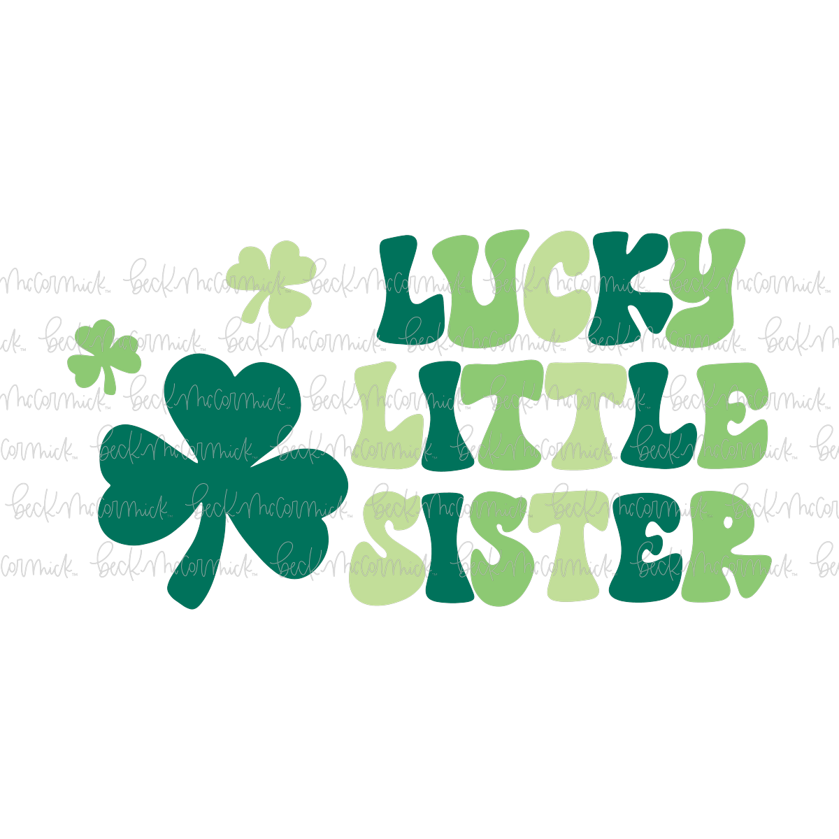 Lucky Little Sister - St. Patrick's Day SVG File