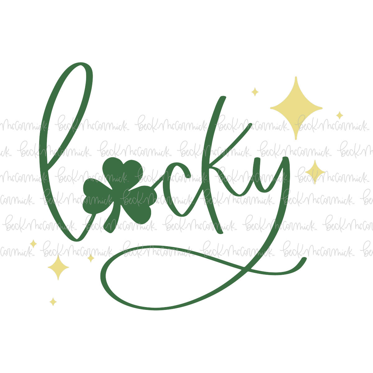 Lucky With Shamrock 2 - St. Patrick's Day SVG File