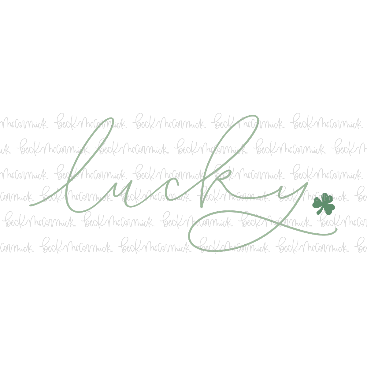 Lucky With Shamrock - St. Patrick's Day SVG File