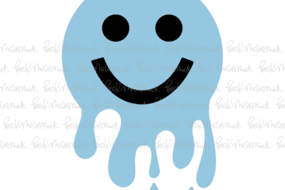 Melting Happy Face - Doodle SVG, Graphics