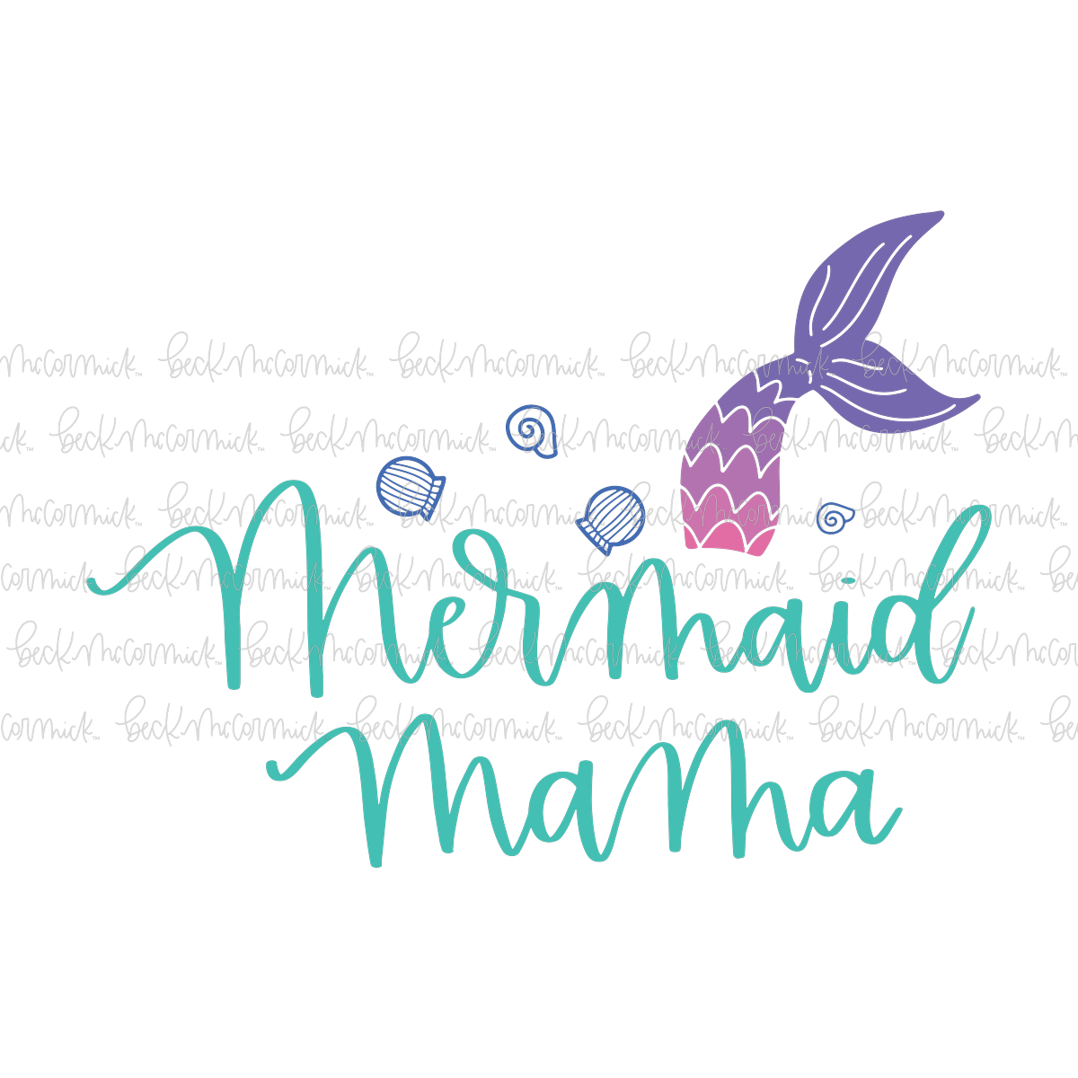 Mermaid Mama 2 - Summer SVG File