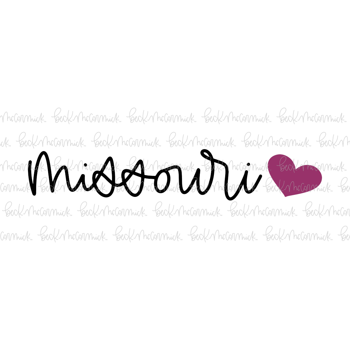 Missouri Heart - US State SVG