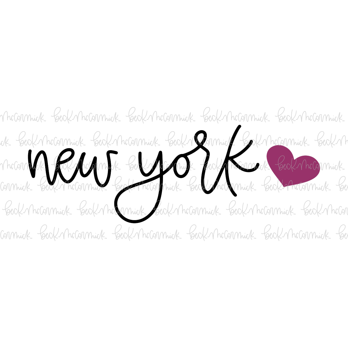 New York Heart - US State SVG