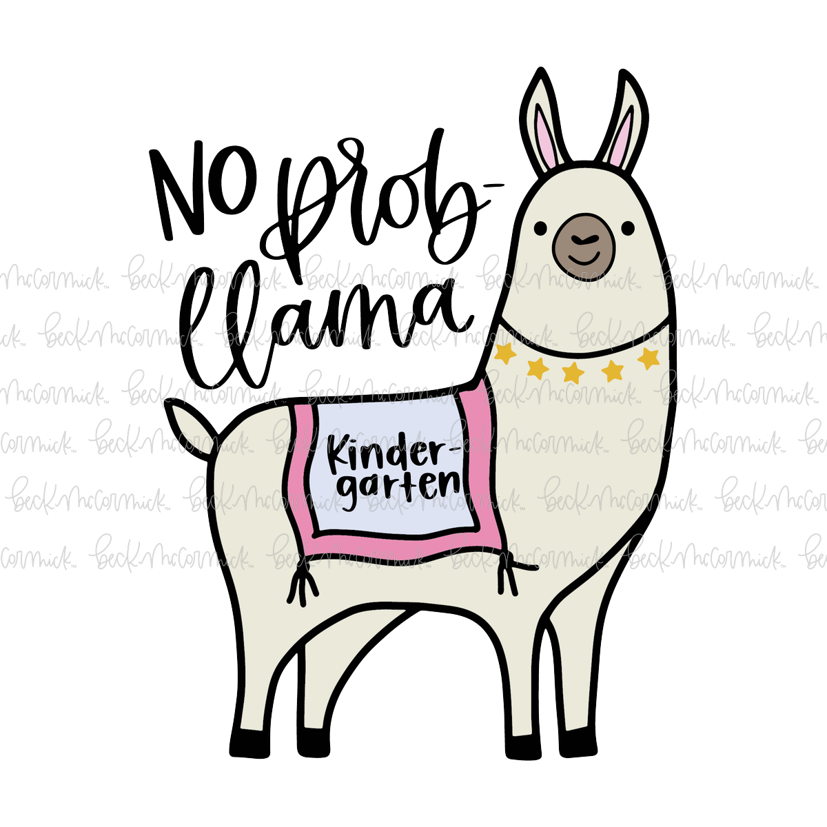 No Prob Llama Kindergarten - School SVG File
