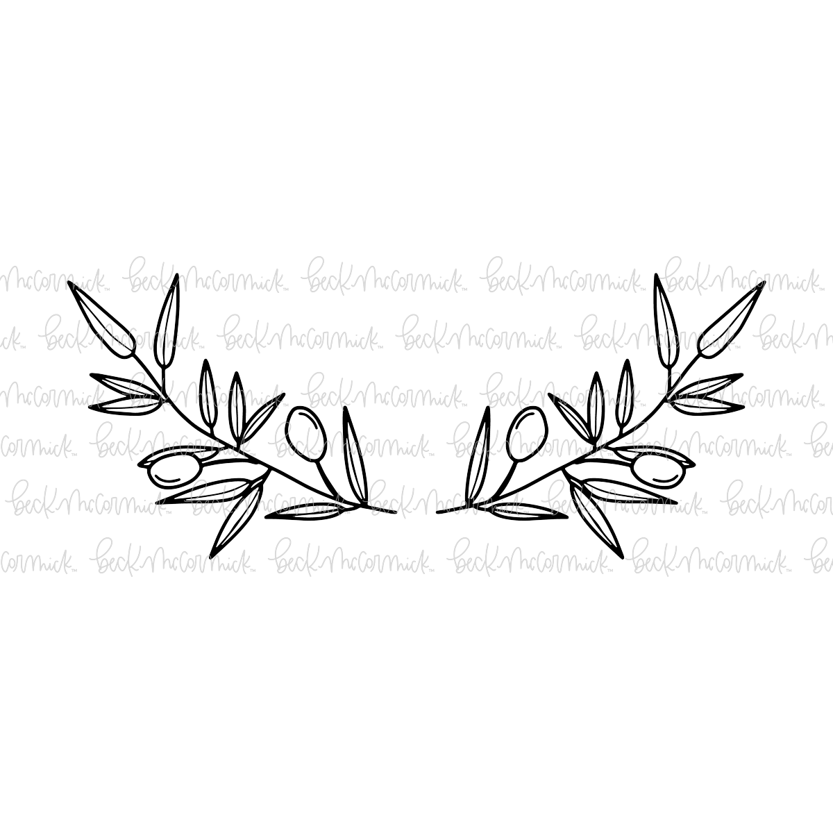 Olive Laurel 2 - Botanical SVG