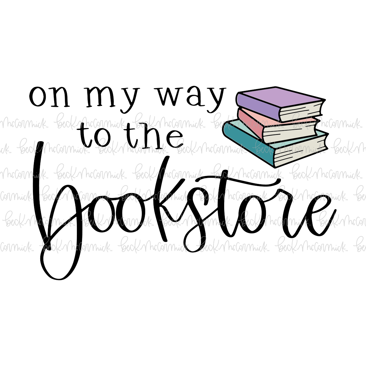 On My Way To The Bookstore - Reading SVG Files, Book SVG File