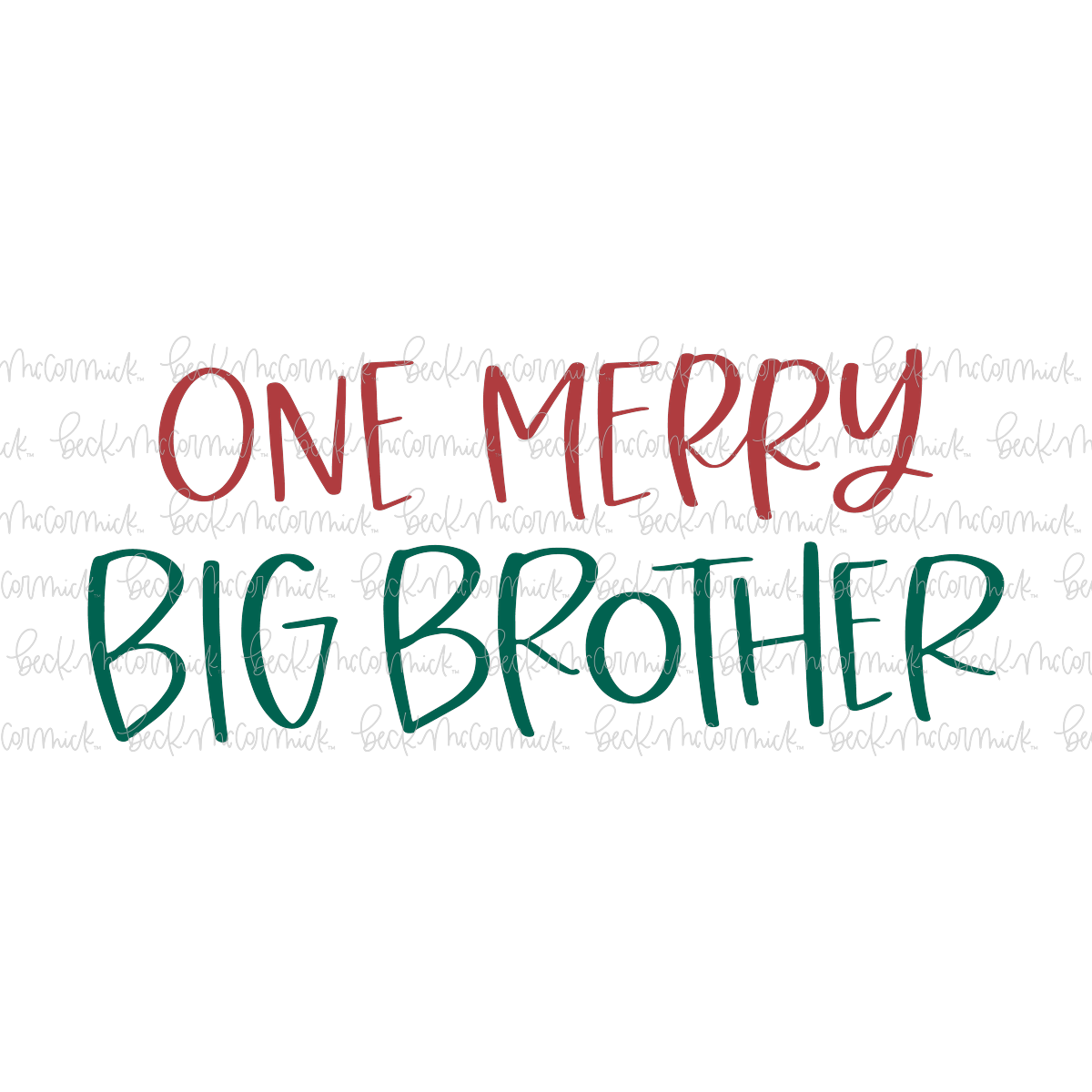 One Merry Big Brother - Christmas SVG File