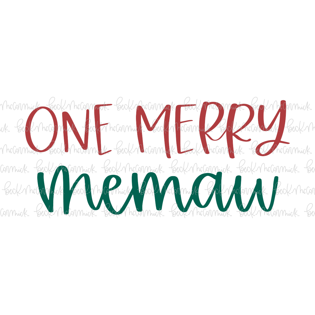 One Merry Memaw - Christmas SVG File