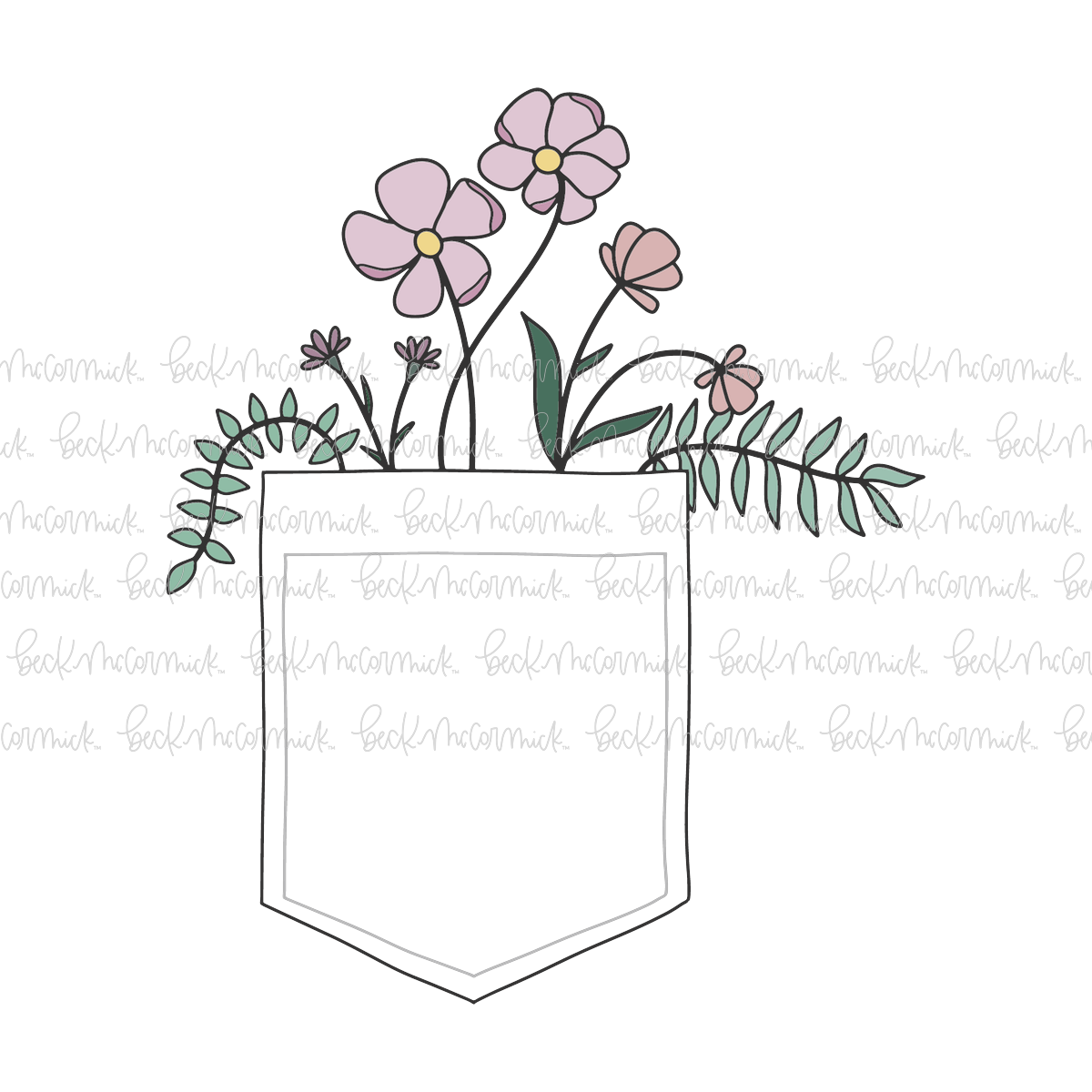 Pocket Full Of Flowers - Plant and Gardening SVG File
