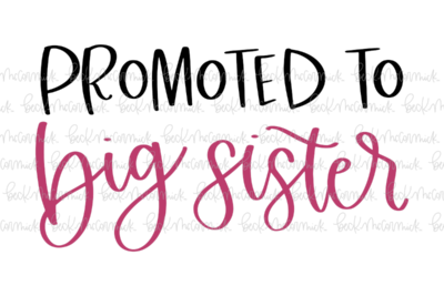Promoted To Big Sister - Family SVG File, Home SVG File