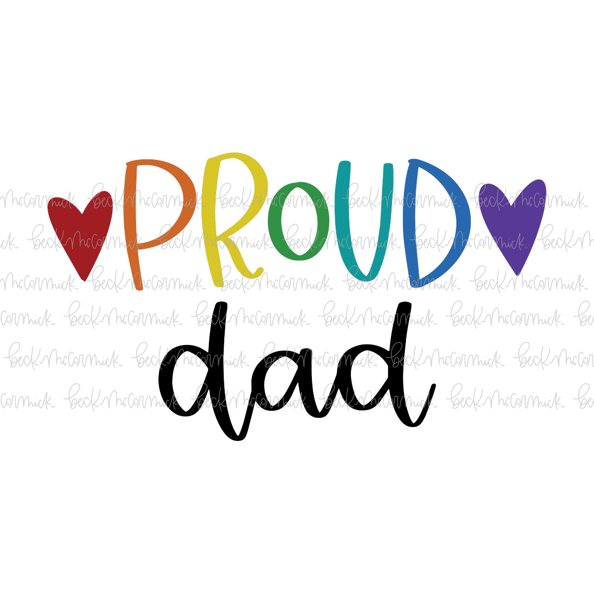 Proud Dad 2 - Pride SVG File