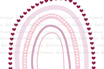 Rainbow With Hearts - Doodle SVG, Graphics