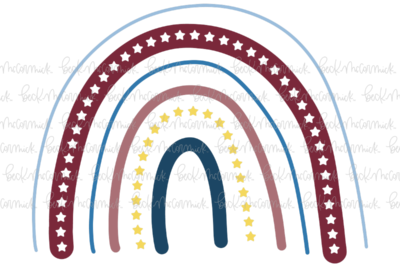 Rainbow With Stars - Doodle SVG, Graphics