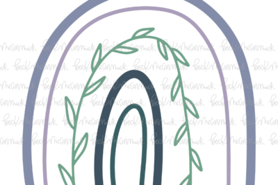 Rainbow With Vine - Doodle SVG, Graphics