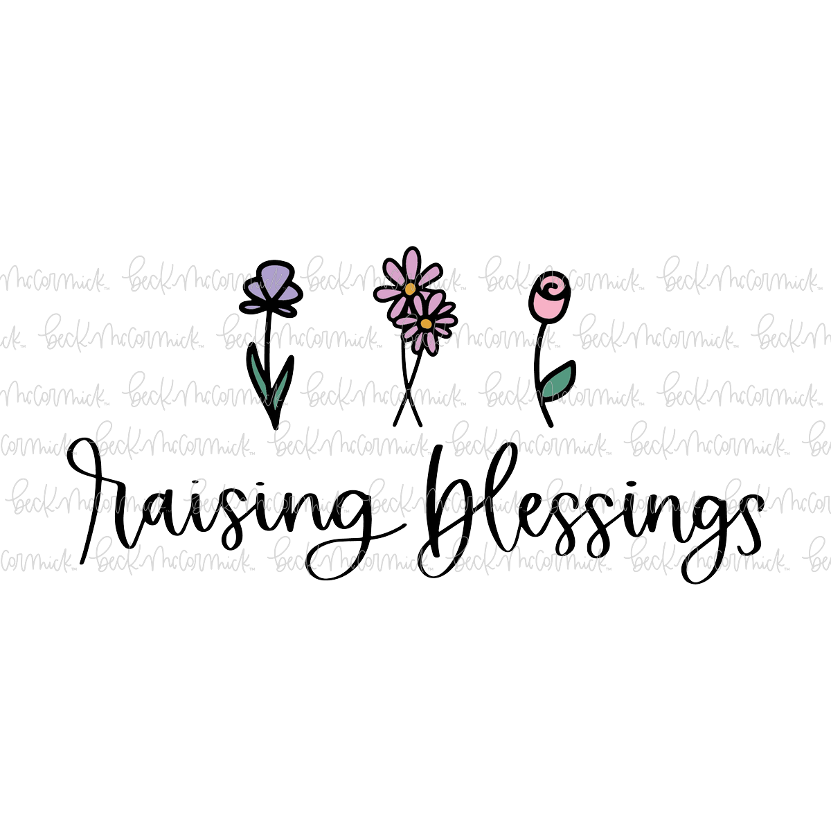 Raising Blessings With Flowers - Christian SVG File