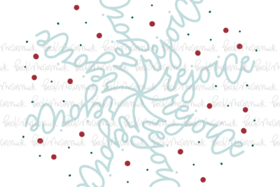 Rejoice Snowflake Mandala Design - Christmas SVG File