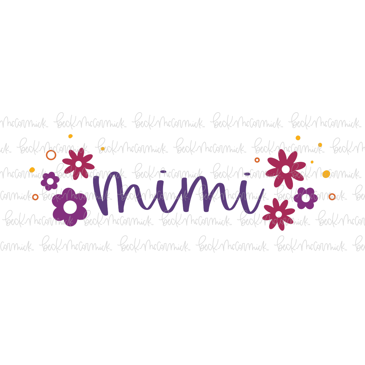 Retro Flowers Mimi - Family SVG File