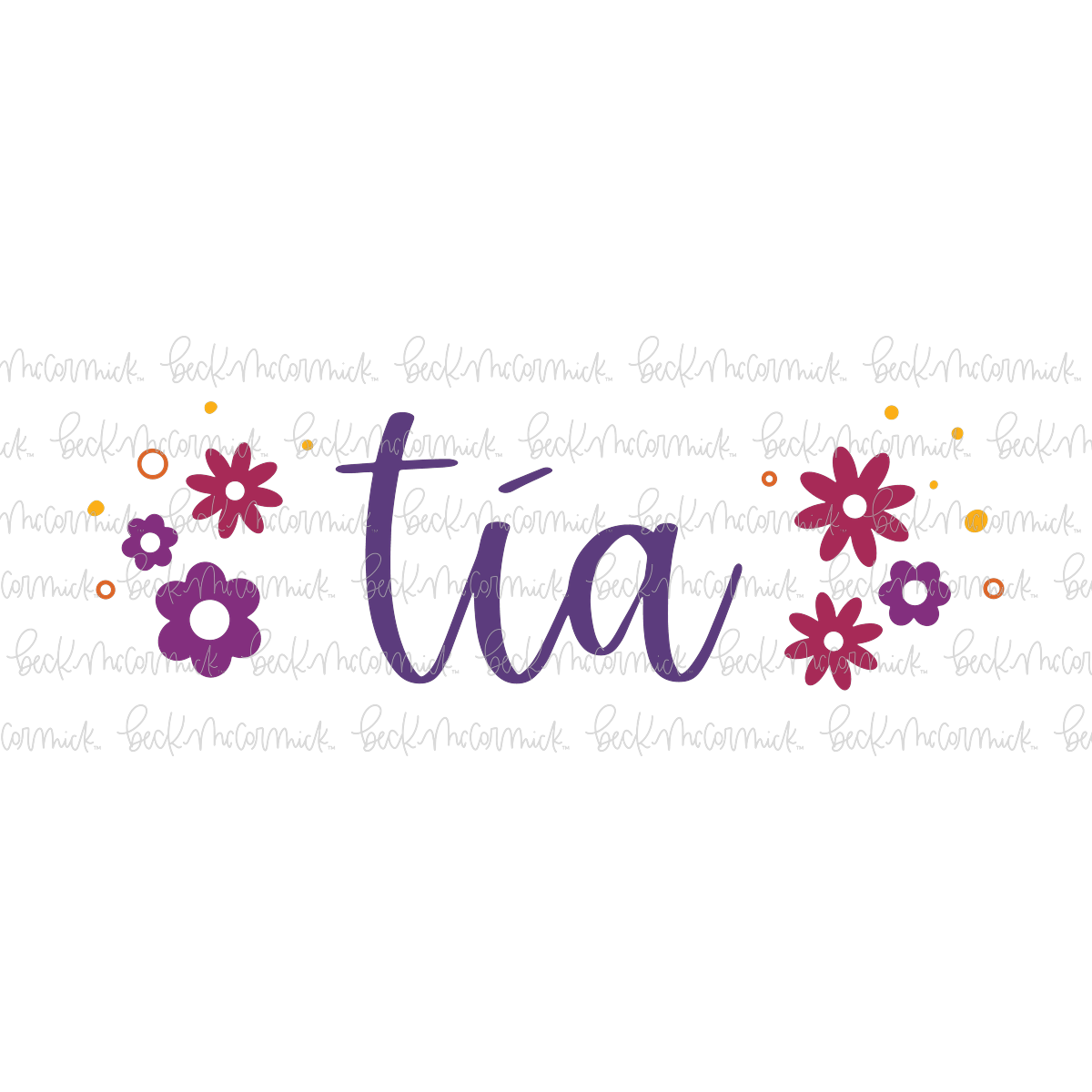 Retro Flowers Tia - Family SVG File