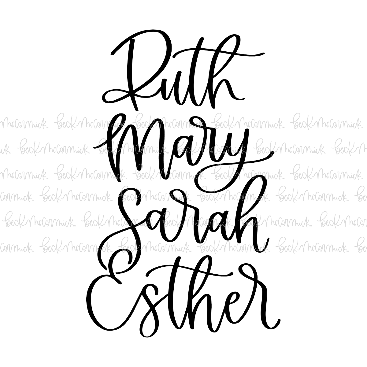 Ruth Mary Sarah Esther - Christian SVG File