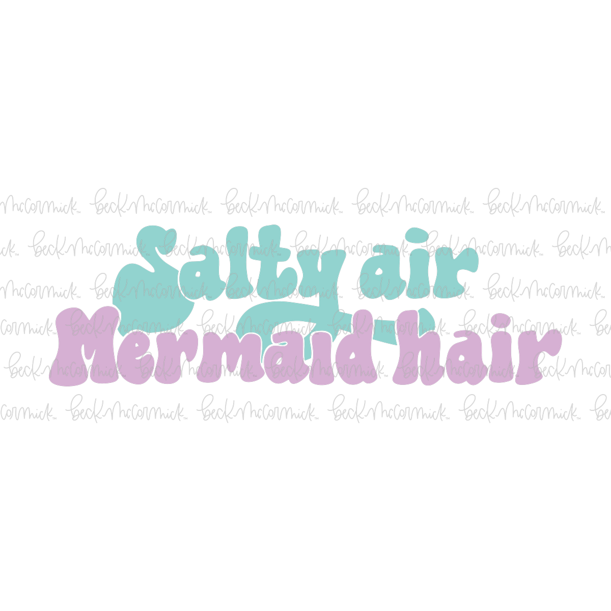 Salty Air Mermaid Hair 2 - Summer SVG File