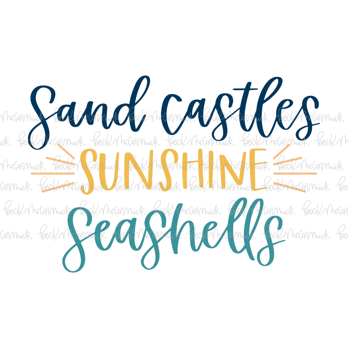 Sand Castles Sunshine Seashells - Summer SVG File