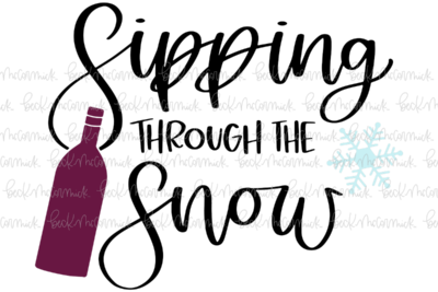 Sipping Through The Snow - Christmas SVG File