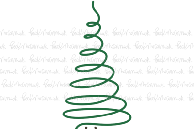 Spiral Curly Christmas Tree Doodle - Christmas SVG File