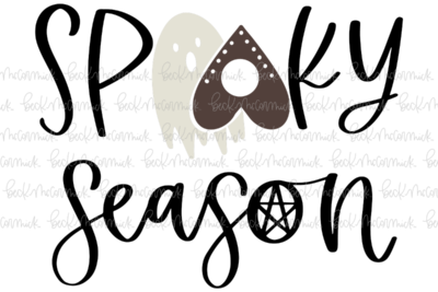 Spooky Season With Ghost And Planchette - Halloween SVG File