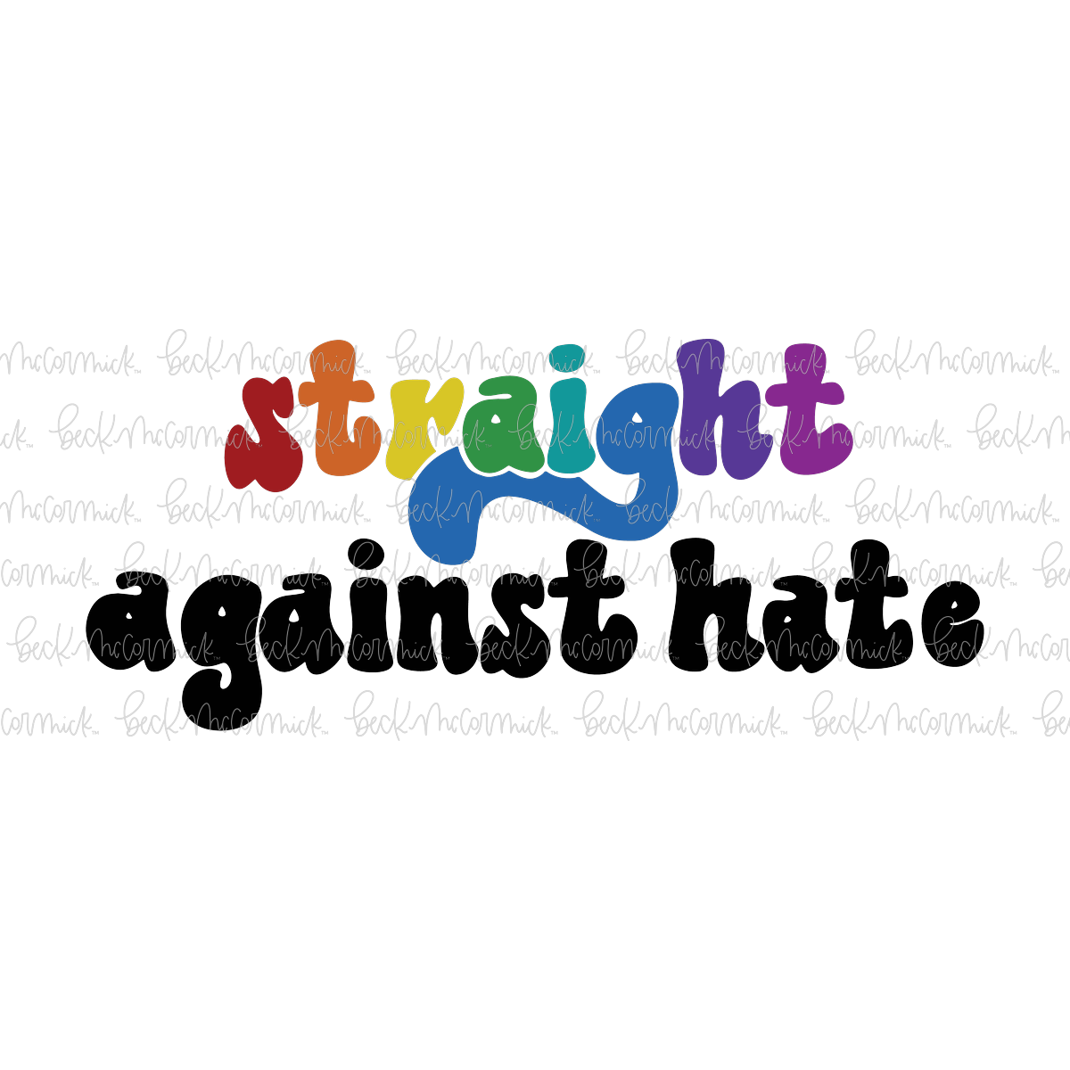 Straight Against Hate - Pride SVG File