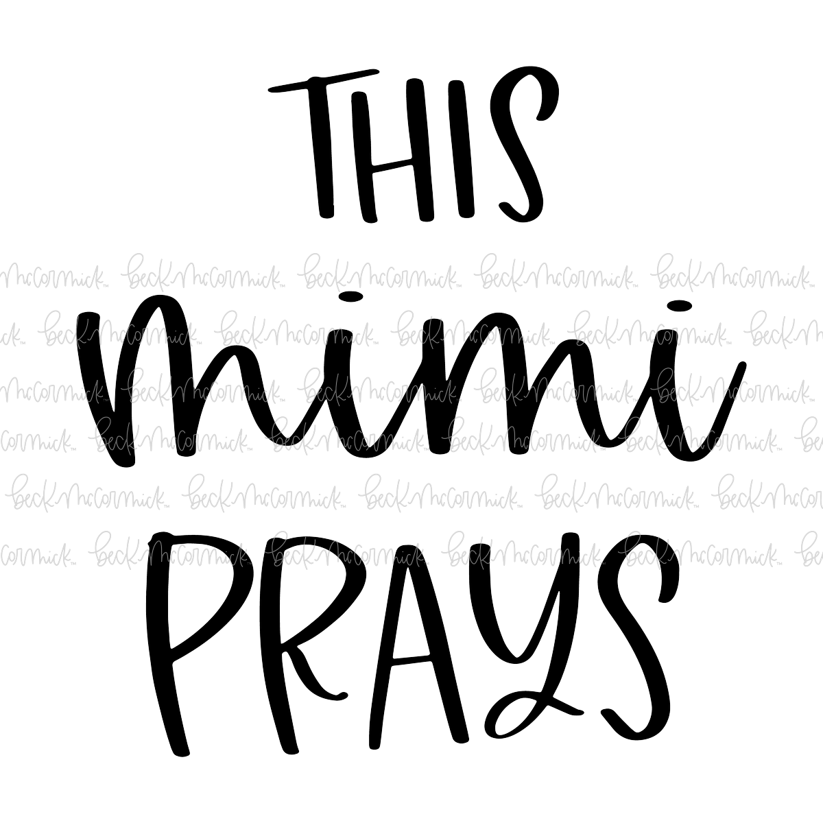 This Mimi Prays - Religious SVG File