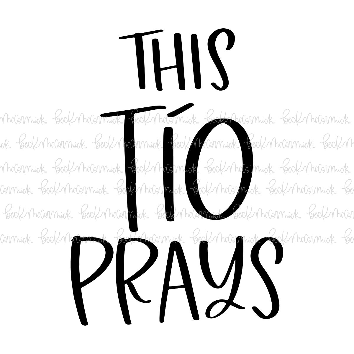 This Tio Prays - Religious SVG File