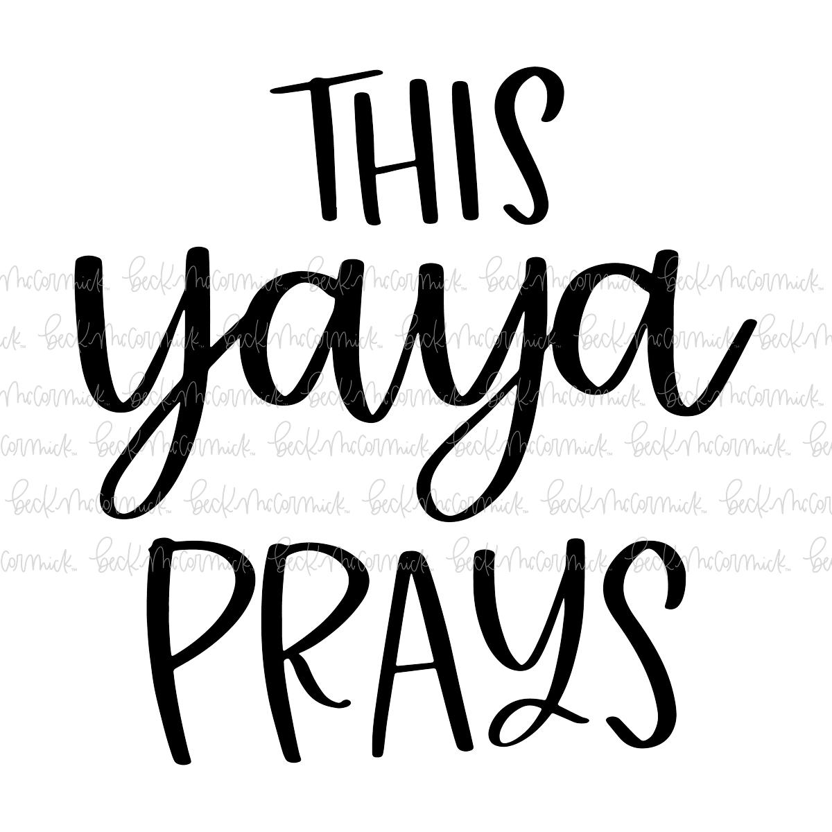 This Yaya Prays - Religious SVG File
