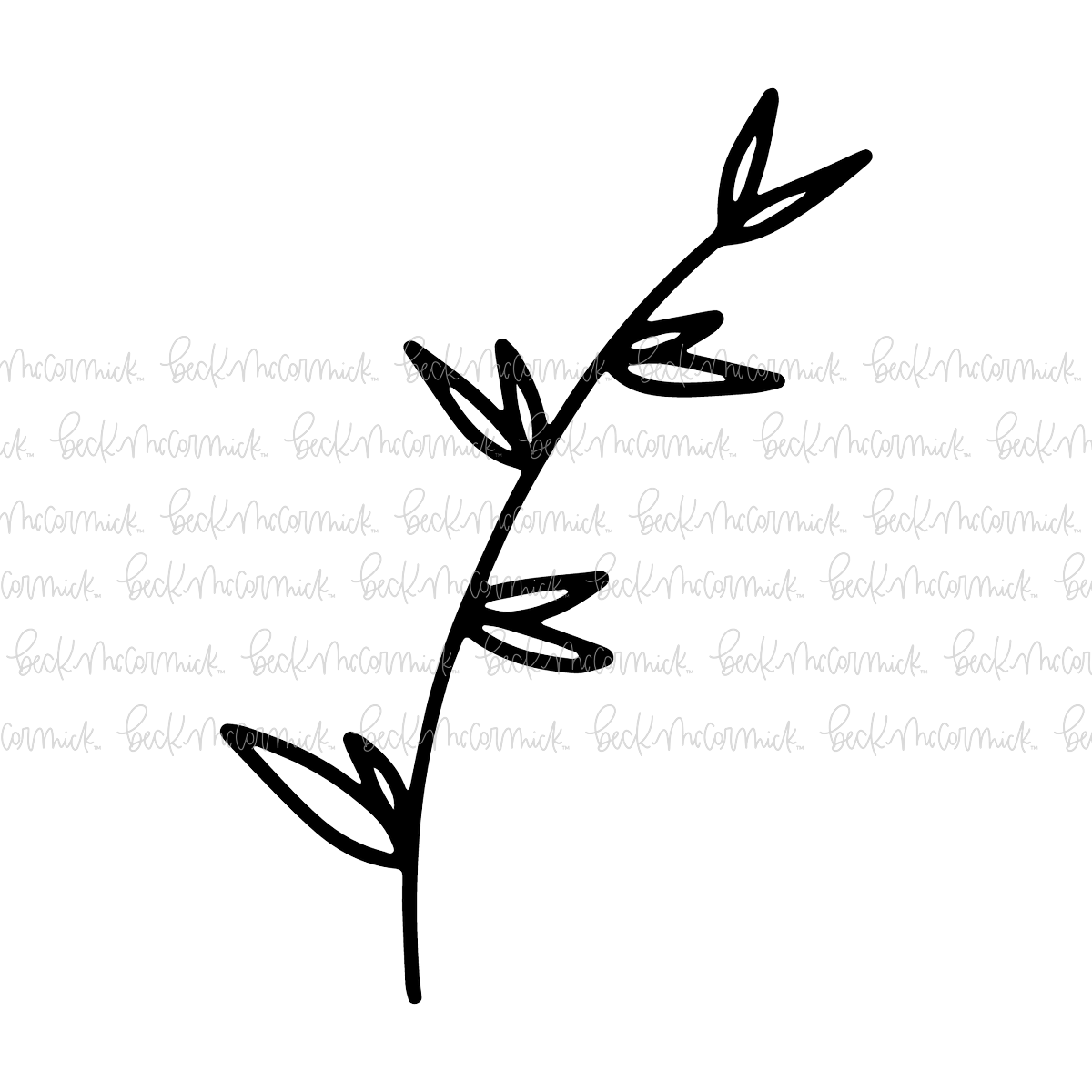 Thyme Laurel Branch - Botanical SVG