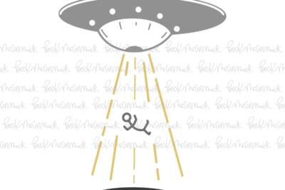 Ufo With Person - Halloween SVG File