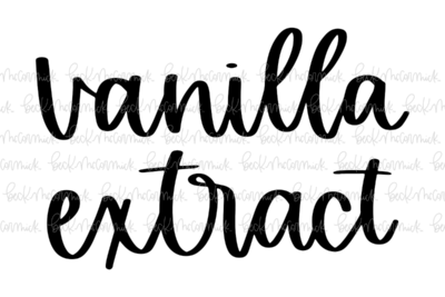 Vanilla Extract - Spice SVGs, Kitchen SVGs, Label SVGs