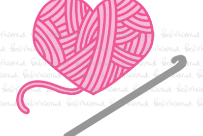 Yarn Heart With Crochet Hook - Funny and Sarcastic SVG File