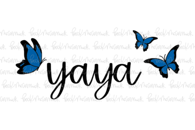Yaya Butterflies - Family SVG File