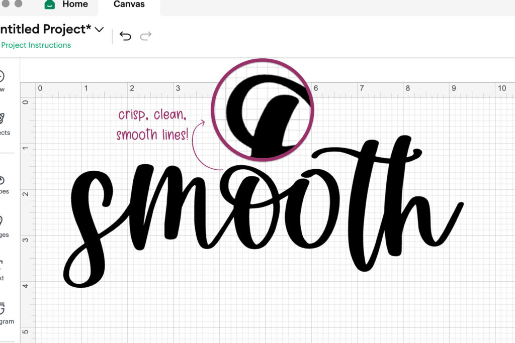 example of a smooth font for cricut design space